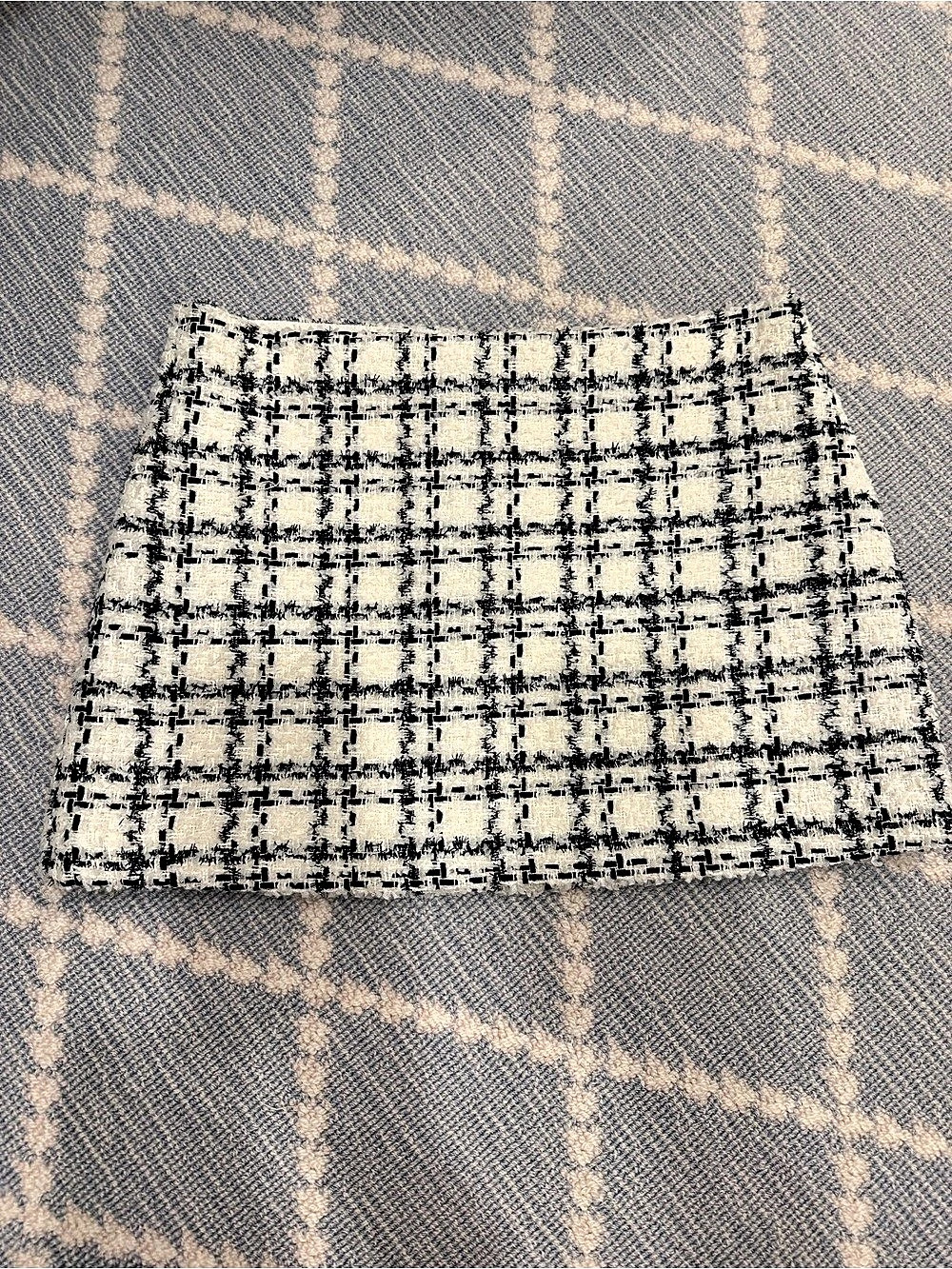 Alice and Olivia  Tweed  Plaid Tweed Mini Skirt